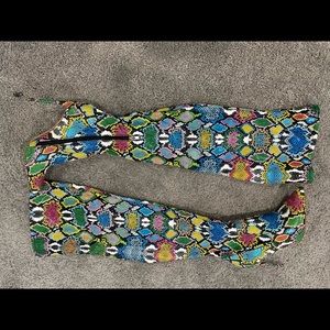 Steve Madden thigh high multi color boots size 10m womens